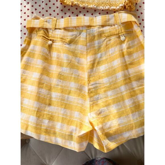 Faithfull the Brand Women's Size 12 Yellow Striped Two-Piece‎ Set - Picture 9 of 12